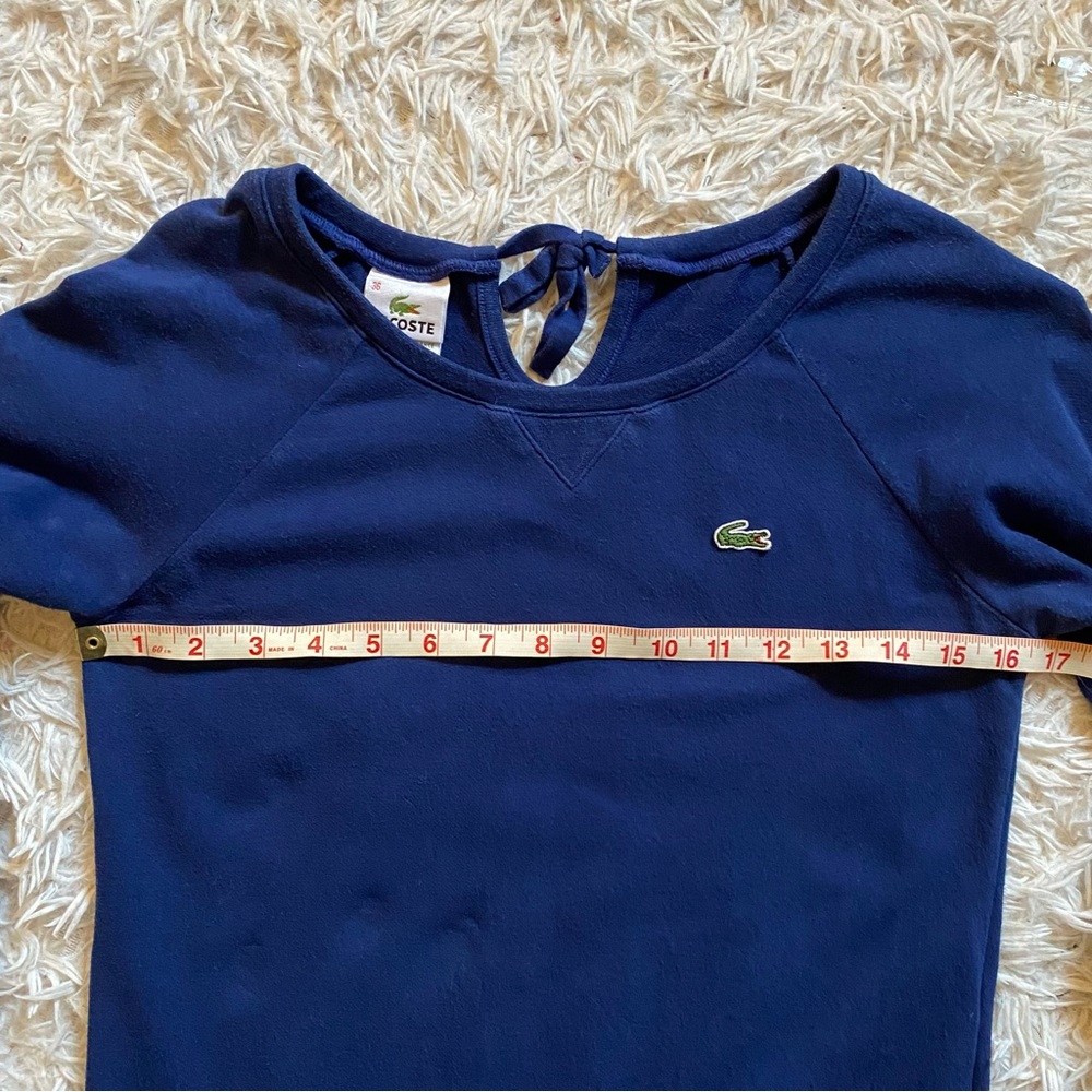 LACOSTE Sweatshirt Dress size 36 - Picture 4 of 8